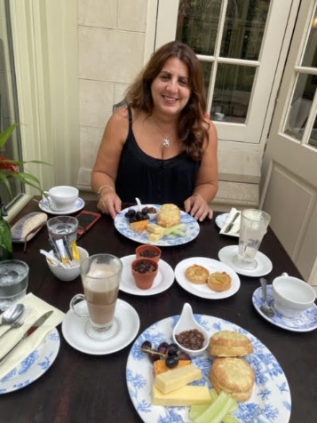One of our winners enjoying a delicious afternoon tea at Coombe Abbey