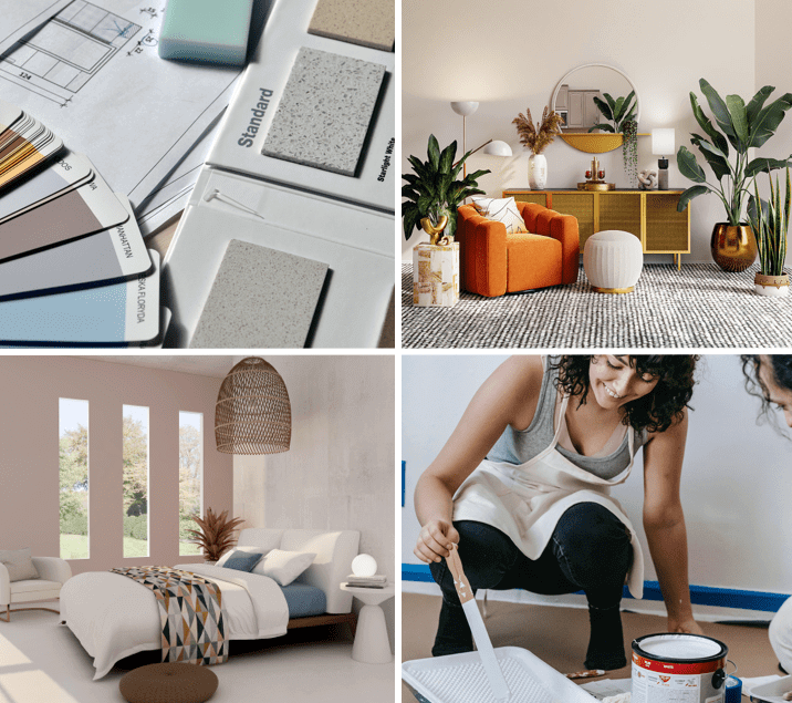 grid of images showing various stylish rooms with modern designs