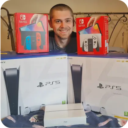 Never thought I'd get lucky winning anything. Thank you again! -  Aaron S won a Gadget Bundle worth £2,000